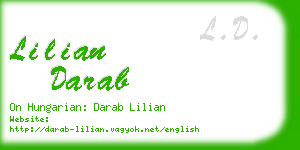 lilian darab business card